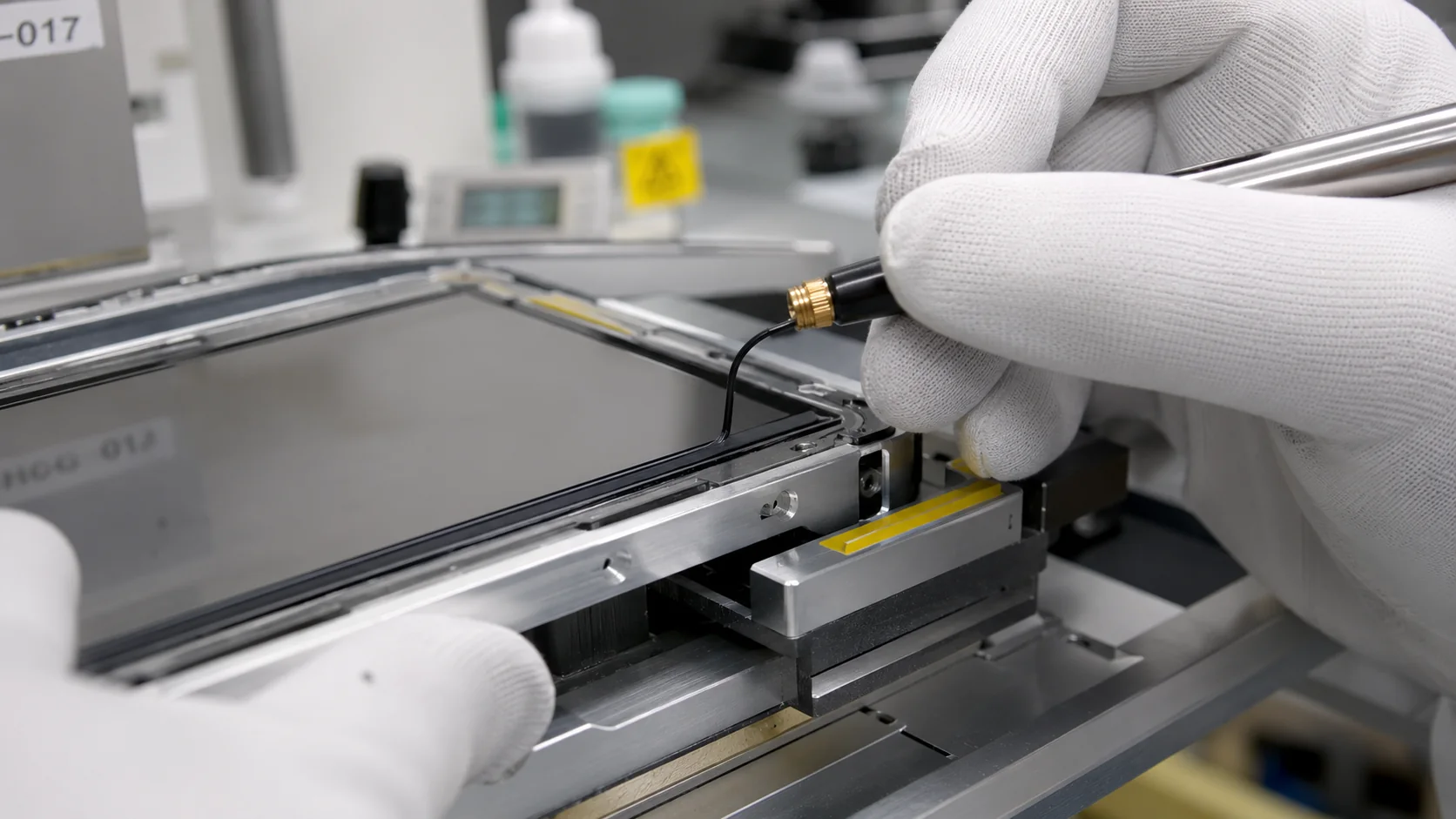 Step 3 — removing excess adhesive from bezel