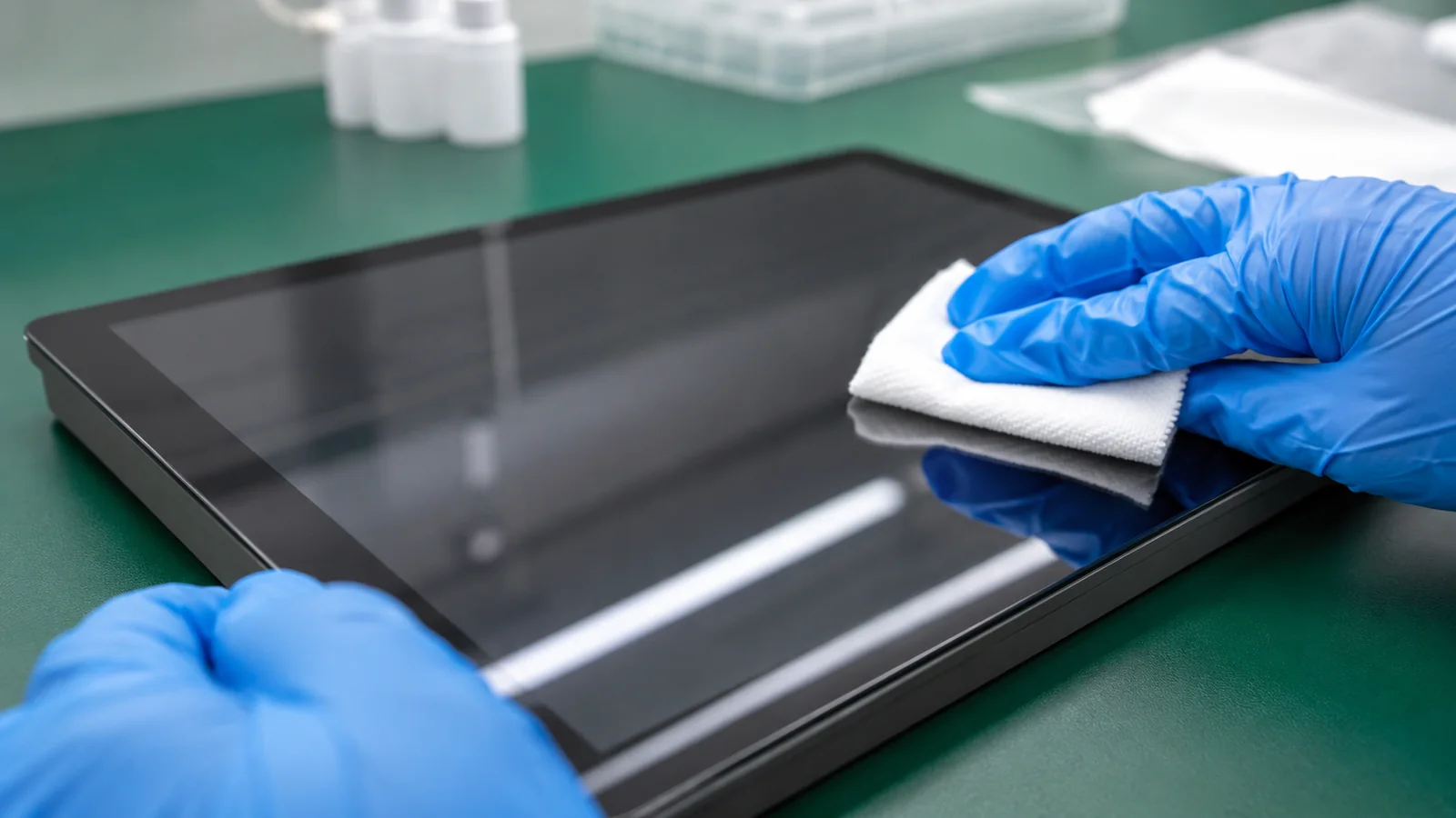 Step 6 — cleaning residual adhesive