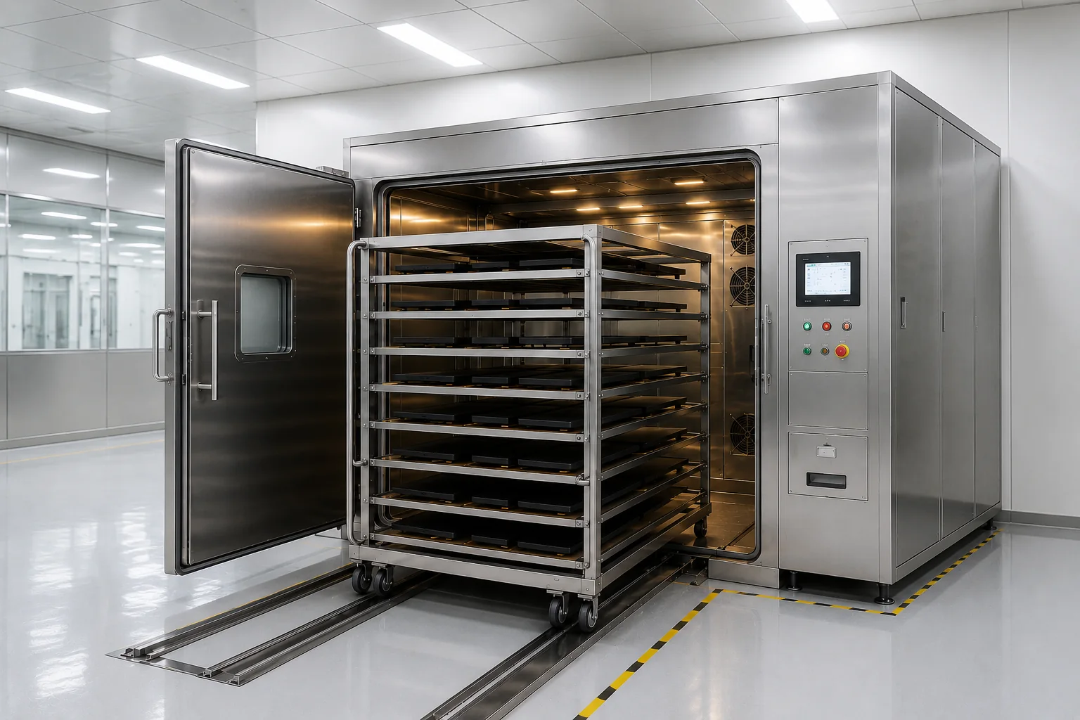 Step 7 — thermal curing of bonded stack