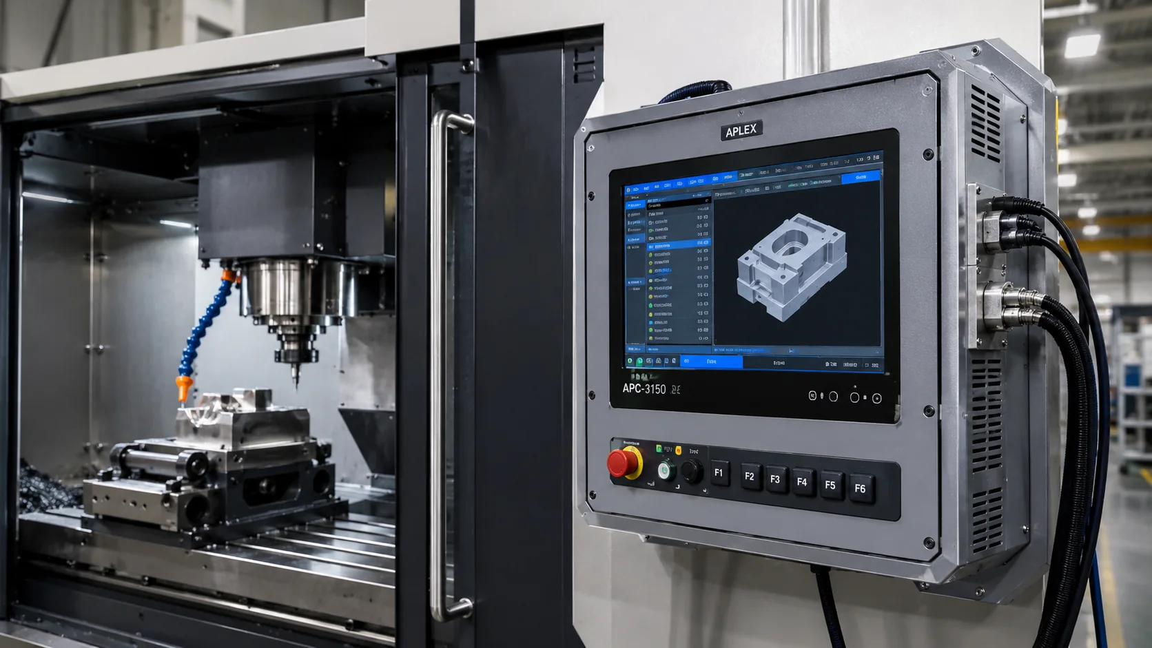 Industrial HMI with bonded touch display