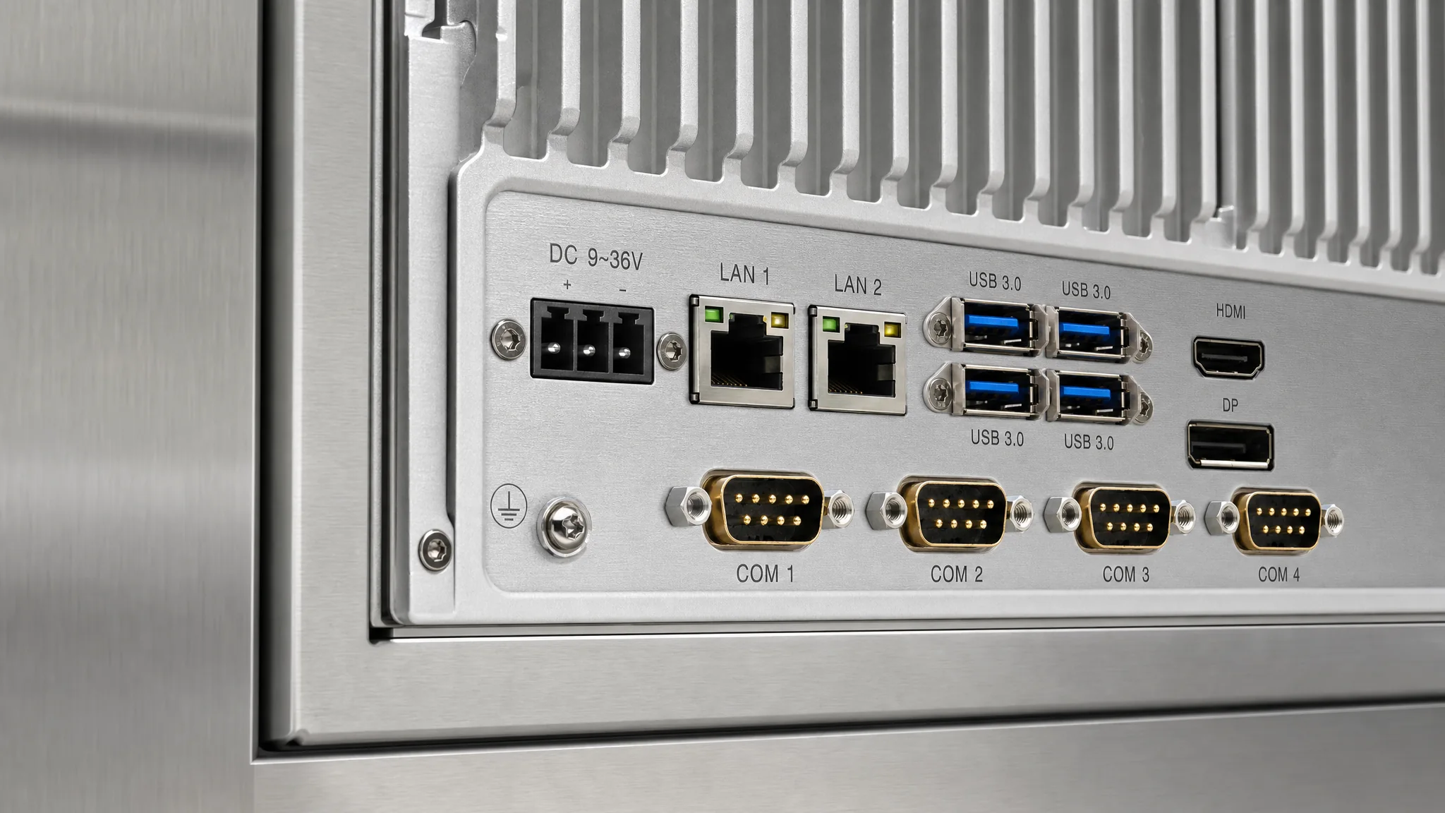 Integrated industrial display on heavy equipment or field-deployed control hardware